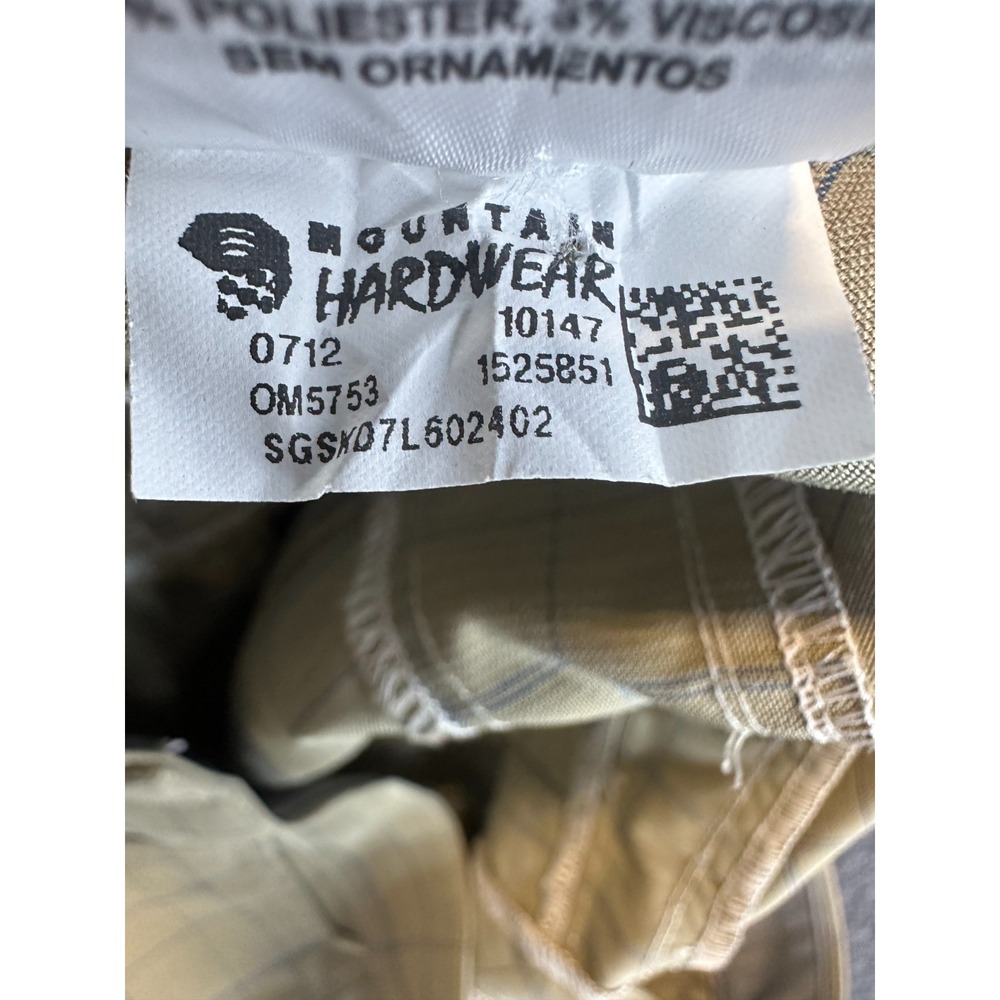 Mountain Hardwear Plaid Grid 13.5" Long Inseam Chino Shorts Beige Men's Size 36 - Picture 13 of 15